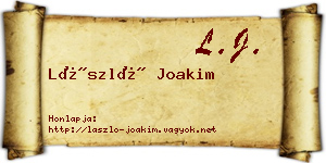 László Joakim névjegykártya